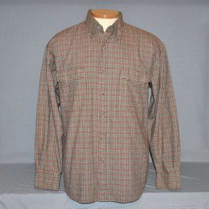 Wrangler Western Shirt Mens Size Large Plaid Long Sleeve Button Down